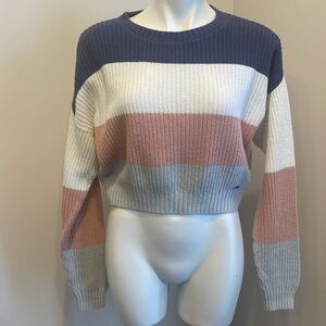 Hollister Knit Colorblock Crop Sweater‎